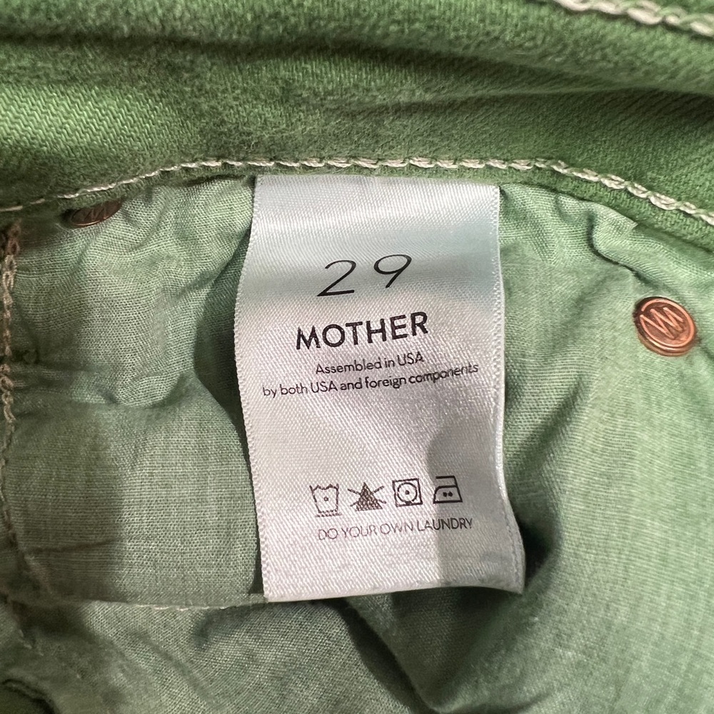 Mother The Mid Rise Dazzler Ankle Fray Play Date in Juniper Size 29 - Picture 11 of 13